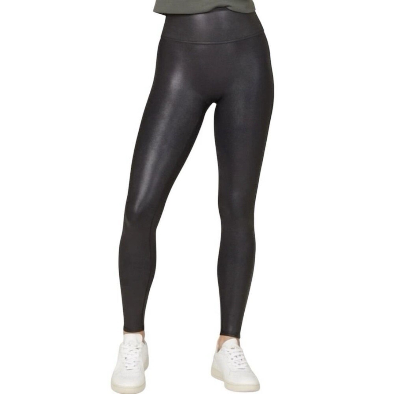 SPANX Faux Leather Leggings for Women High-Rise Black XL Casual Comfort