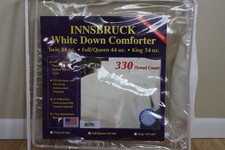 White down comforter Queen 575 fill power 330thread count extra plus warmth USA