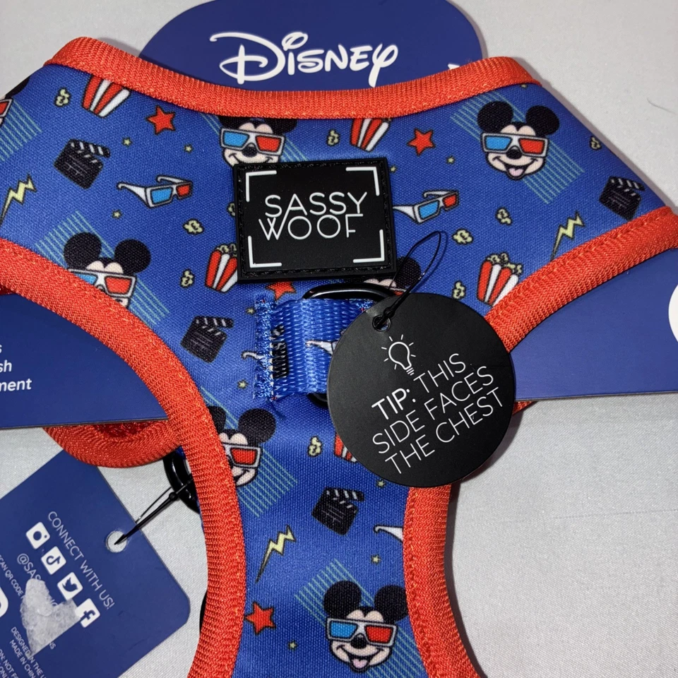 Disney Sassy Woof Mickey 3D Movie Glasses Dog Harness Size Small - Image 4 of 4