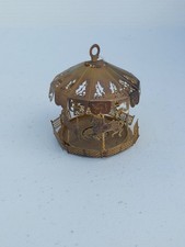Brass Carousel Ornament Christmas 2  3d Round...