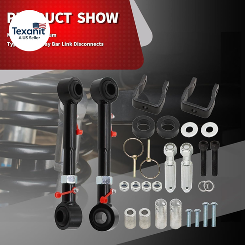 Front Sway Bar Links Compatible with Wrangler TJ Cherokee 1998-2006 Wrangler XJ - Picture 2 of 12