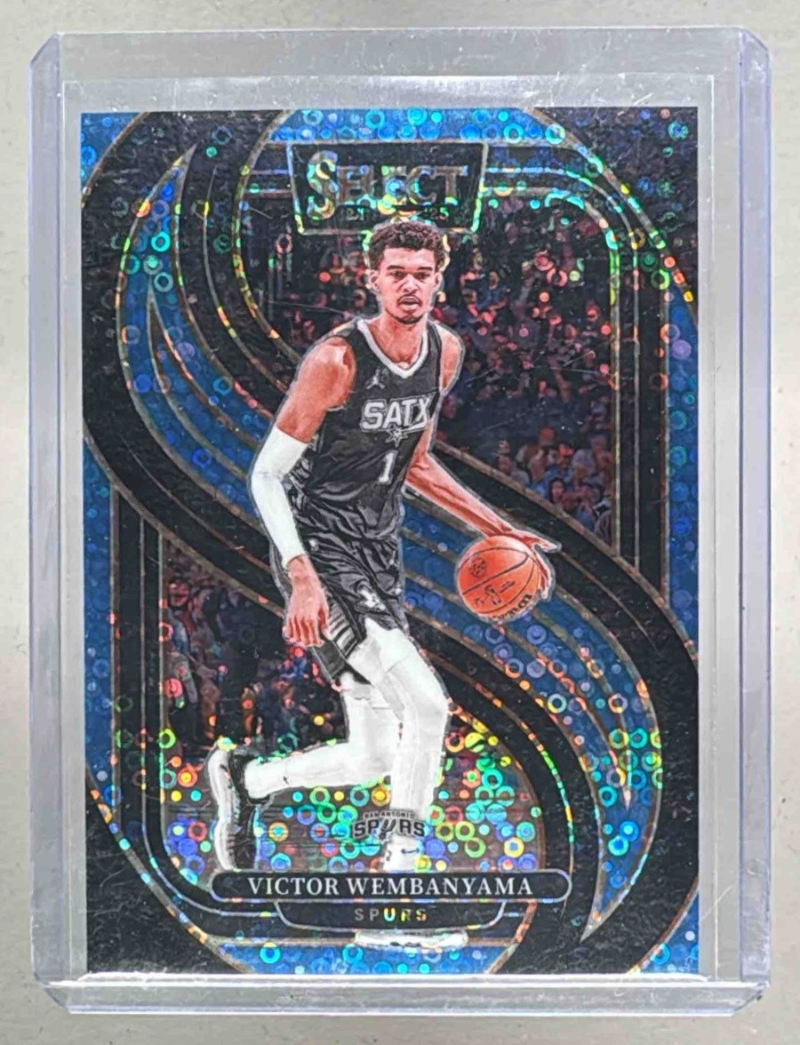 Victor Wembanyama 2024 Panini Select #102 Light Blue Disco Prizm Premier /99