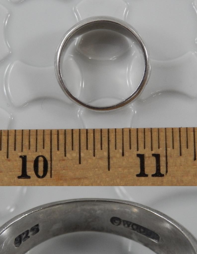 Vintage Solid Sterling Silver Hands Hand Petrogly… - image 4