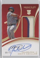 2020 Panini Immaculate Rookie Holo Gold 69/73 Deivy Grullon #103 Patch Auto 0q0m