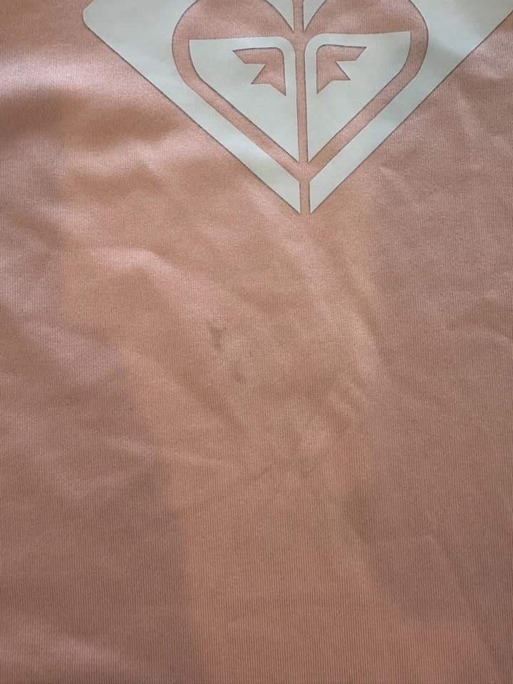 Roxy Niñas Todo Corazón Manga Corta Rashguard Rashguard Rosa Talla 8 Foto 4 de 4