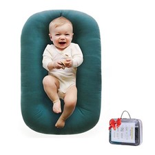 Loevin Cotton Baby Lounger Cushion Peacock Green