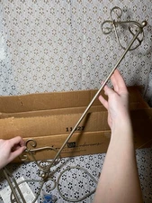 NEW VINTAGE Home Interiors Metal Towel Holders 3 Piece Set Scroll Design