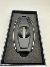 XIKAR Flip Dual Cigar Cutter - V-Cut & Straight Cut - Black - New