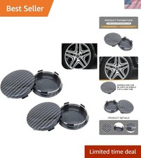 Universal Wheel Hub Center Caps - 4 Pack Waterproof Carbon Fiber Protection