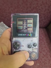Gameboy Color Atomic Purple W/Bomberman Pocket Tested Shown Working