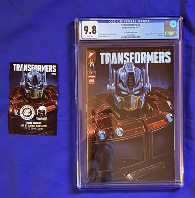 Transformers #1 Trade CGC 9.8 Grade Rafael Grassetti Variant Ltd 1000 Image 2023