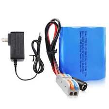 KBT 12V 10000mAh Rechargeable Li-ion Battery, Bare Leads Wire Replacement Bat...