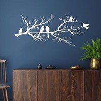 Wanddekoration VöGel Metall Silhouette Wandskulptur Groß Weiß FüR AußEnbereich