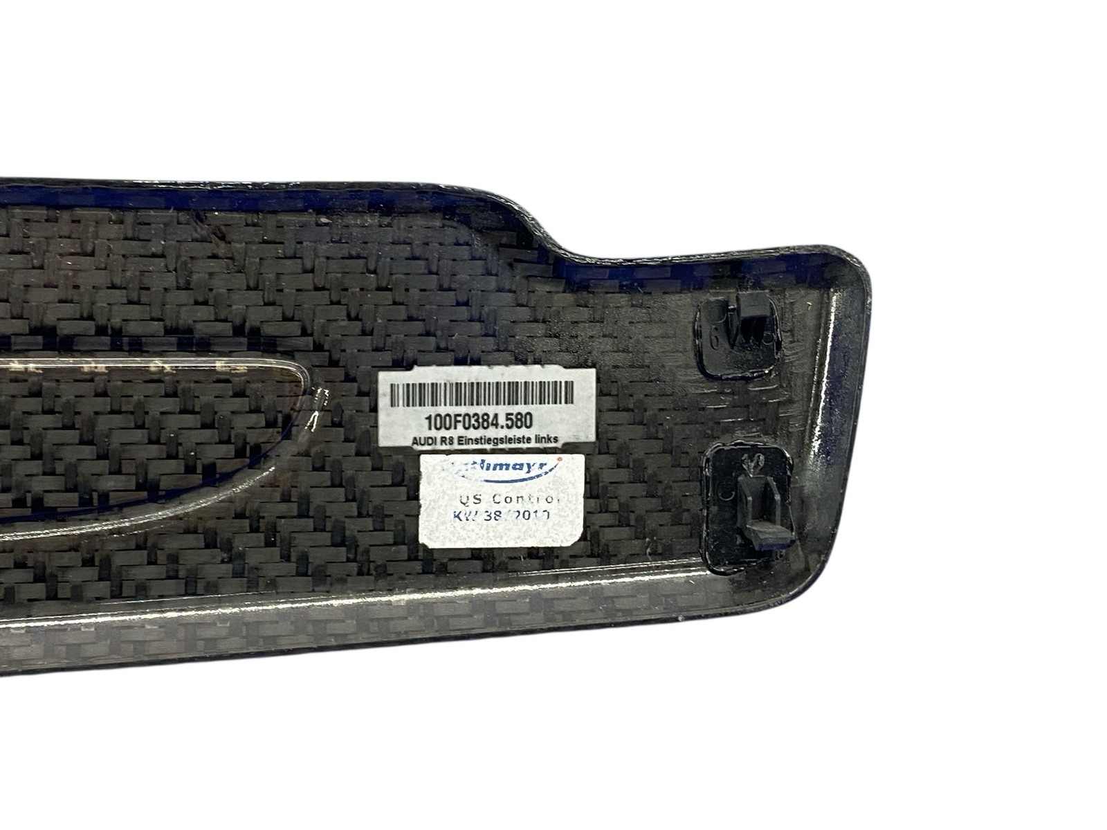 2008-2015 AUDI R8 FRONT LEFT RIGHT INTERIOR DOOR SILL TRIM PANEL CARBON FIBER
