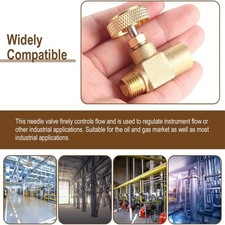 1x 1/4 cala przemysłowy zawór igłowy NPT do sterowania systemem gazu propan-butan