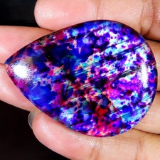 41x54x7 mm 151.65 CTs Multi Color LABRADORITE Pear Cabochon Gemstone Super-gems