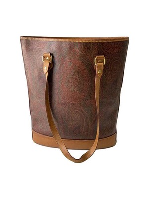 ETRO Tote Bag PVC Brown Paisley 05 AGO 99 0039