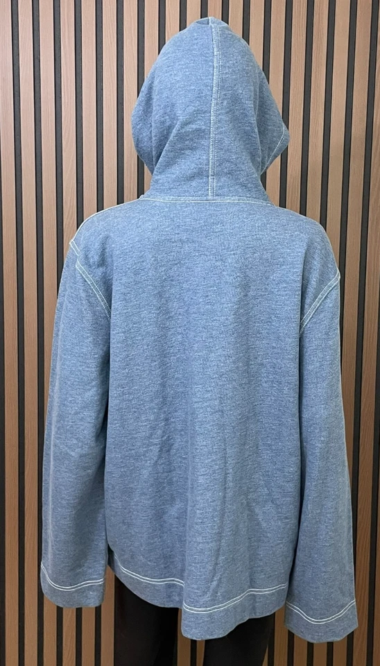 Sudadera con capucha azul XL vintage Lauren Ralph Lauren para mujer algodón denim cremallera completa cómoda Foto 3 de 4