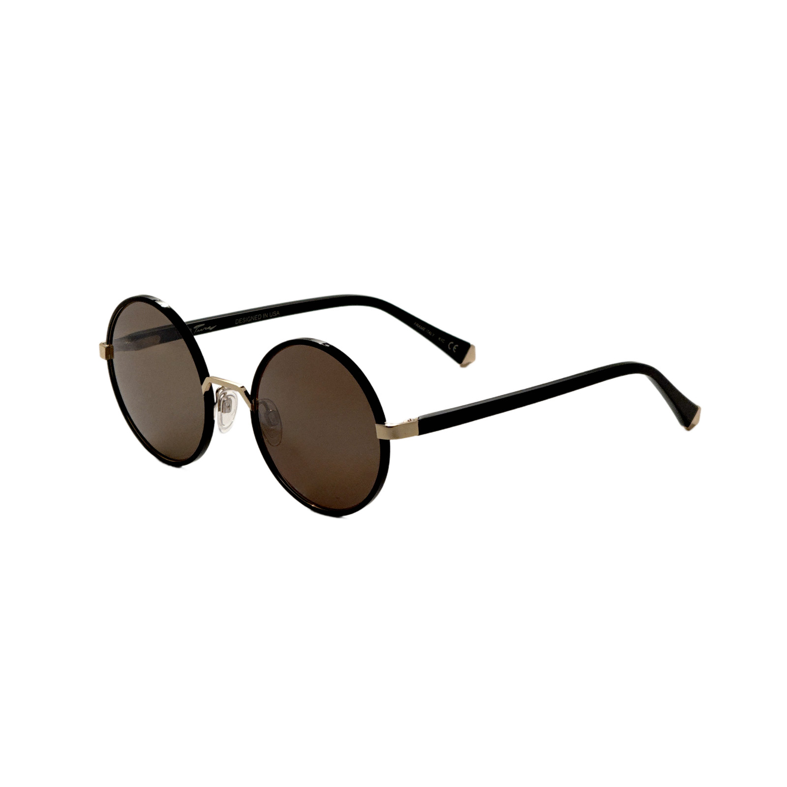 Kate Young Athena Womens 50mm Black Gold Sunglasses K544-BLK-50 8390₽