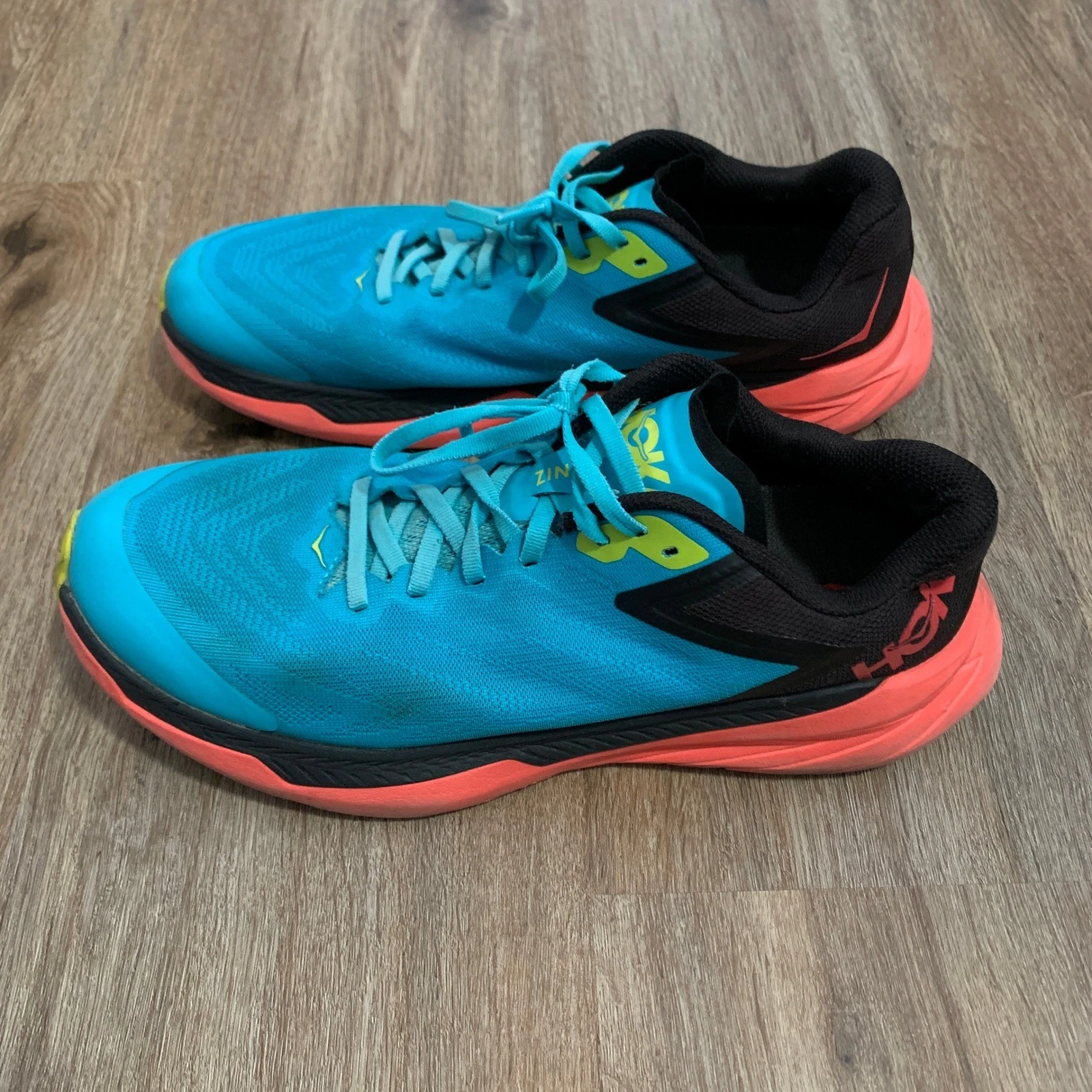 HOKA One One Zinal trail running shoes Scuba Blue / Pink - size 11 mens