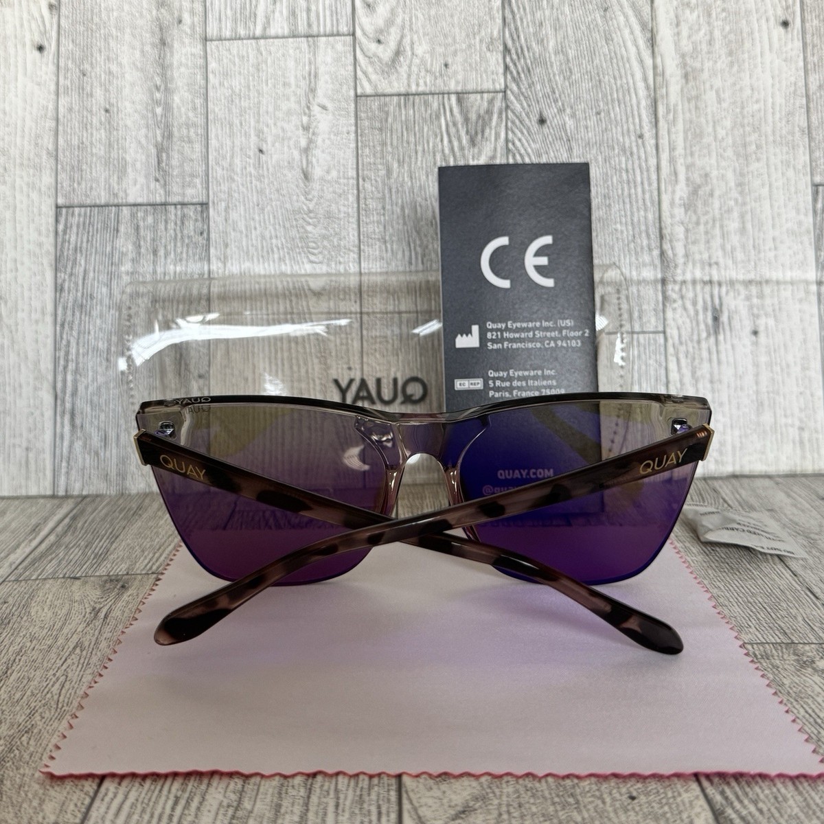 QUAY High Key Mini 1212 Sunglasses Black Gray Lens Frames 