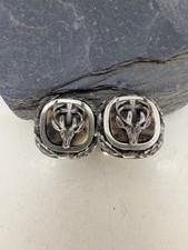 Antike Manschettenknöpfe Jagd Hirsch 835 Silber Vintage Ca 1940 Horn