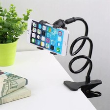 Universal Lazy Mobile Phone Gooseneck Stand Holder Flexible Bed Desk Table Clip