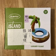 Floatey Island Pool Float Palm Tree Inflatable 48 Luxury Float NEW