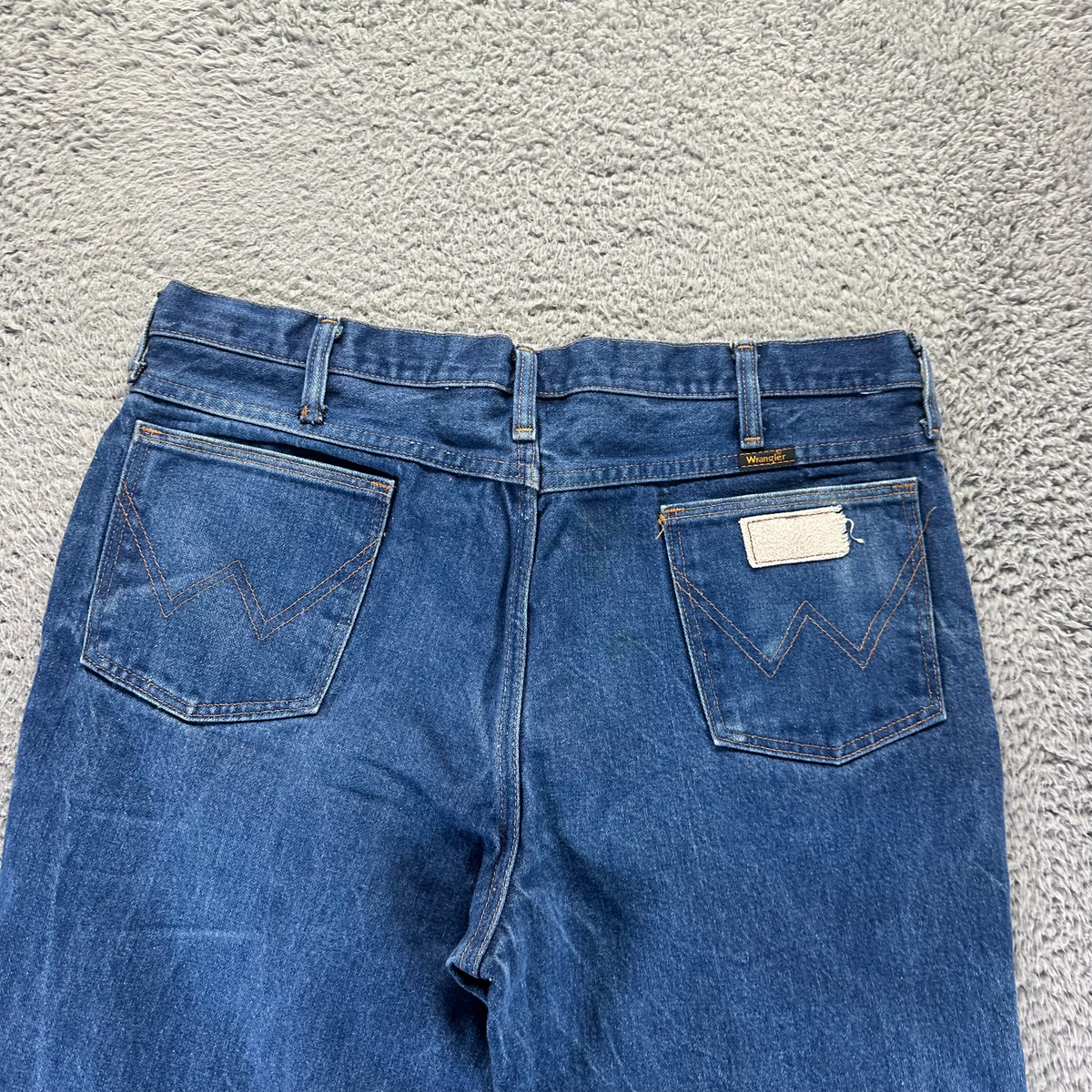 Vintage Wrangler Jeans Mens 36x28 Blue Cotton Denim Bootcut