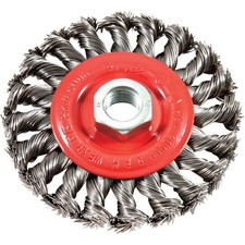 Forney 4 In. Twisted/Knotted 0.012 In. Angle Grinder Wire Wheel 72759 Forney