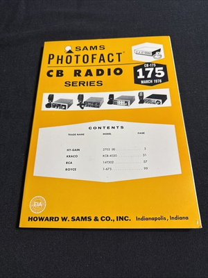#ad SAMS Photofact CB Radio Series Manual CB 175 March 1978 $7.99