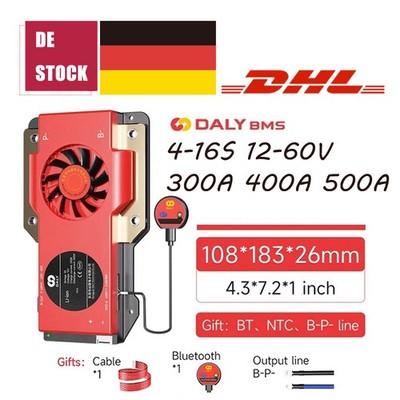 DALY Smart BMS 12-60V 4S-16S 300A 400A 500A LiFePO4 Li-ion Battery Protection DE