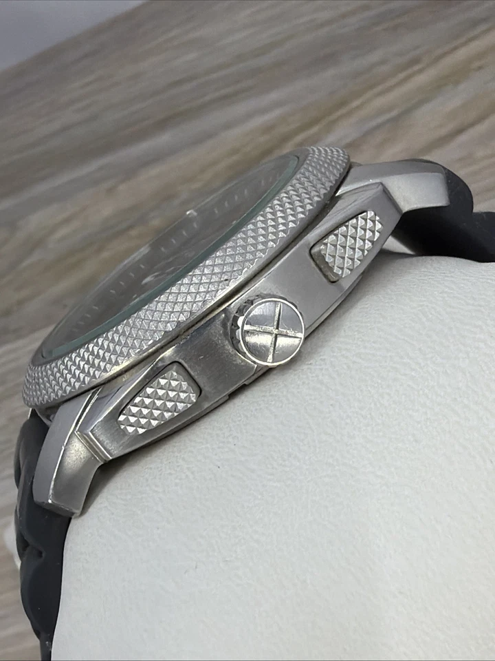  FOSSIL FS 4486 MÁQUINA CRONÓGRAFO DEPORTIVO VENTANA DE FECHA BANDA GRIS ESTUCHE SS CEPILLADO  Foto 3 de 4