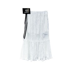 adidas originals LACE SKIRT Fashionable Casual Long Skirt Women's White