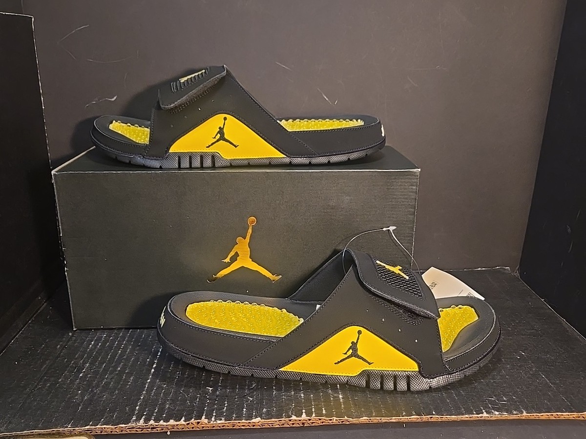 Jordan Hydro IV 4 Retro Black Tour Yellow Size 14 532225 017 New
