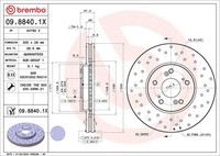 2X Brembo Bremsscheiben Brems Vorderachse Passend FüR Honda Pilot