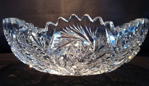ABCG Cut Glass Bowl 7 3/4" - Picture 2 of 7