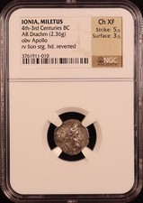 Ionia, Miletus AR Drachm 