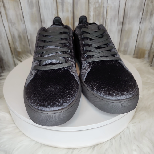 Steve Madden Men's Yali Velvet Low-Top Sneaker Grey 12 - Picture 11 of 14