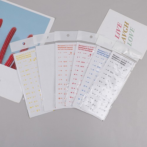 Wear-resistant Korean Letter Transparent Self-adhesive Keyboard Stickers ZG JC - Picture 2 of 16
