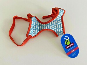 Top Paw Soft Fabric Dog Bone Adjustable Harness XS