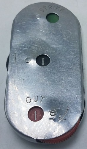 Vintage Baseball Umpire Counter Balls/Strikes/ Outs Clicker Stainless Taiwan