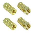 4x Premium F-Plug, Solid Full-Metal Connector, 7,0mm Ø