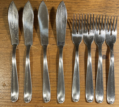 8 Piece German Auerhahn Stainless Steel Fisch Set