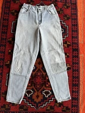 Distressed Vintage 90s Gitano Light Wash High Rise Tapered Jeans 27” Waist x 29”