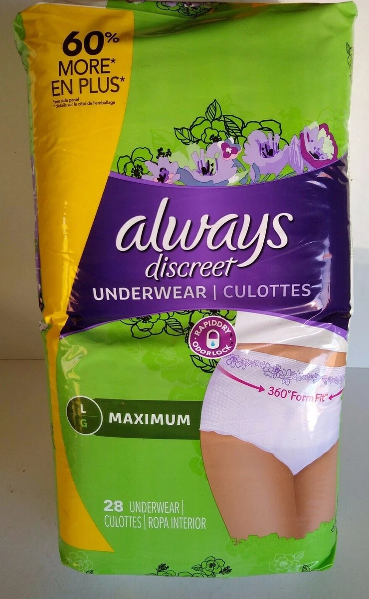 Always Discreet Disposable Underwear Large Maximum 28Pk Incontinence