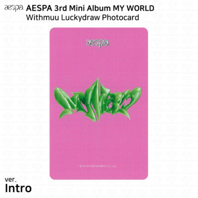 Aespa 3rd Mini Album MY WORLD Lucky Draw Photocard Everline Sm