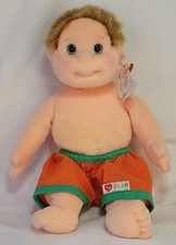 2000 Ty Beanie Kids BUZZ in Orange and Green Swim Suit