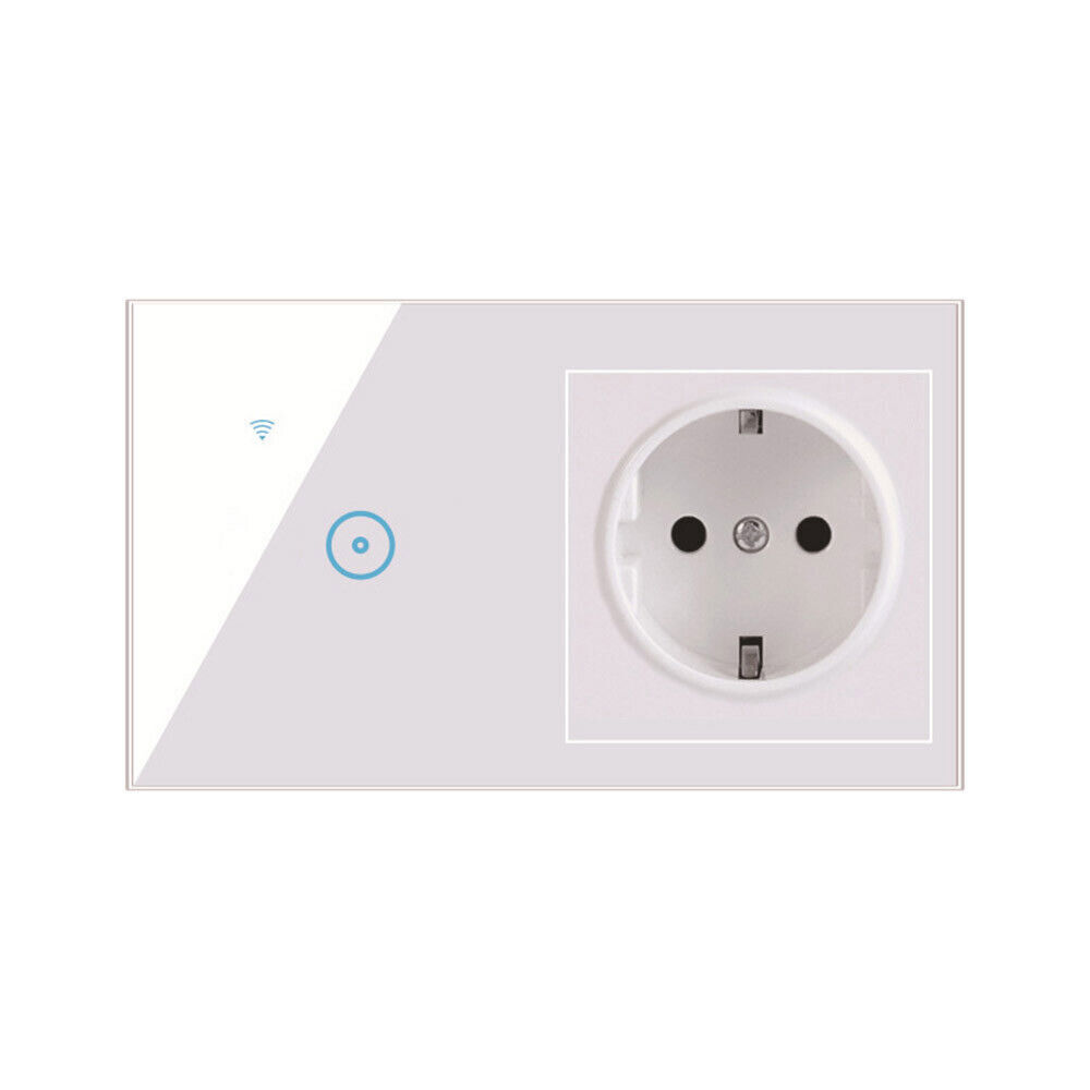 WiFi Smart Wall Light Switch Socket Outlet Combo for  Alexa Google  Home