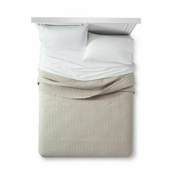 Fieldcrest Pebble Cotton Cashmere Quilt, Size Queen Pebble for sale